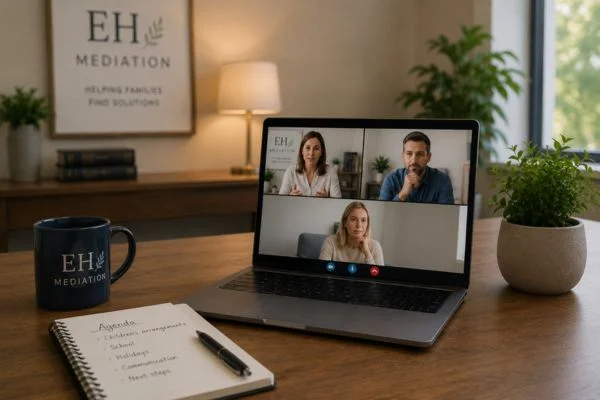 child access mediation Newquay online meeting.